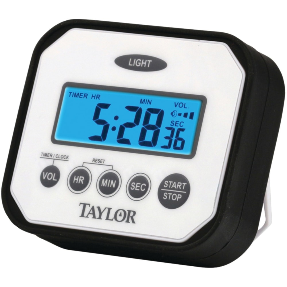 Taylor Water And Impact Resistant 1-Day Timer, White/Black MPN:5863