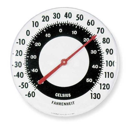 Analog Thermometer, -60 Degrees to 120 Degrees F for Wall or Desk Use MPN:68162