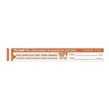 Dishwasher Test Strip, PK25, Standards: FDA MPN:8766