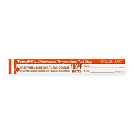 Dishwasher TestStrip, Strip, Orange, 25PK MPN:8767