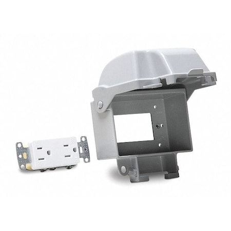Box Cover, Single Gang Box Type, 1 Gang, Aluminum, In-Use Cover Type MPN:MD5802-0