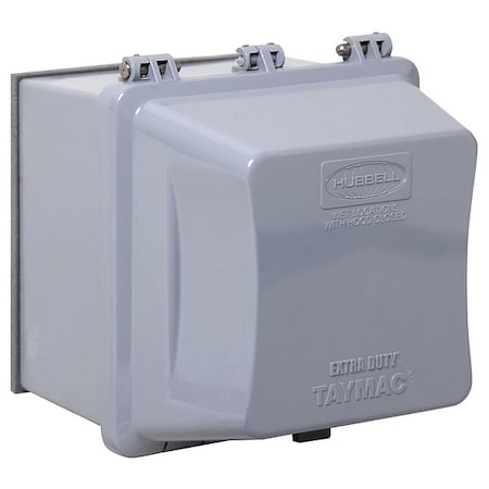 Weatherproof Cover, 2 Gang, Double Gang Box Type, Polycarbonate, In-Use Cover Type MPN:MM7420G