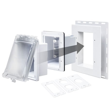 Weatherproof Cover, Single Gang Box Type, 1 Gang, Non-metallic, In-Use Cover Type MPN:MR420CW