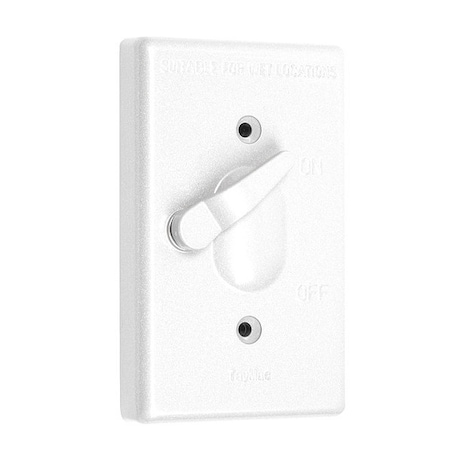 Box Cover, Switch Box Type, 1 Gang, Cast Metal, Toggle Cover Type MPN:TC100WH