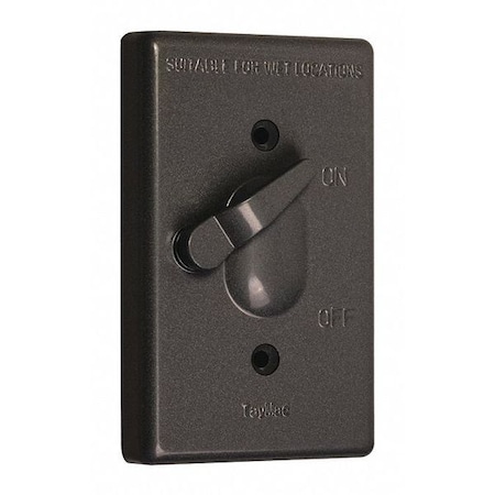 Box Cover, Switch Box Type, 1 Gang, Cast Metal, Toggle Cover Type MPN:TC100Z