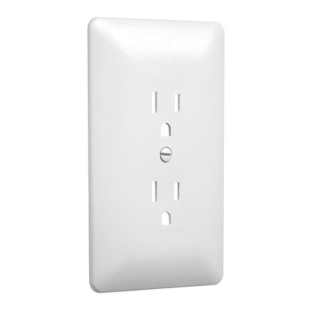 Masque Duplex Wall Plates, Number of Gangs: 1 Plastic, Textured Finish, White MPN:2000W