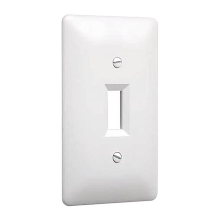 Masque Toggle Wall Plates, Number of Gangs: 1 Plastic, Textured Finish, White MPN:4000W