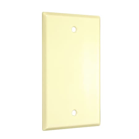 Blank Standard Wall Plates, Number of Gangs: 1 Metal, Smooth Finish, Ivory MPN:WI-B