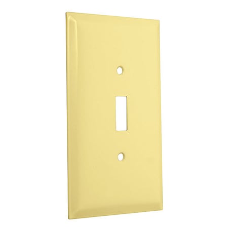 Toggle Jumbo Wall Plates, Number of Gangs: 1 Metal, Smooth Finish, Ivory MPN:WJI-T