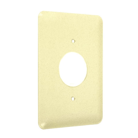 Single Receptacle Maxi Wall Plates, Number of Gangs: 1 Metal, Textured Finish, Ivory MPN:WMTI-SR2