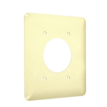 Single Receptacle Wall Plates, Number of Gangs: 2 Metal, Smooth Finish, Ivory MPN:WRI2-2