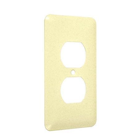 Duplex Princess Wall Plates, Number of Gangs: 1 Metal, Textured Finish, Ivory MPN:WRTI-D