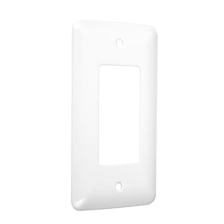 Decorator Princess Wall Plates, Number of Gangs: 1 Metal, Smooth Finish, White MPN:WRW-R