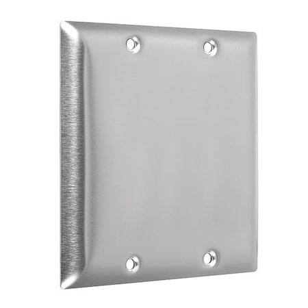 2-Blank Standard Wall Plates, Number of Gangs: 2 Metal, Stainless Steel MPN:WSS-BB
