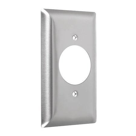 Single Receptacle Standard Wall Plates, Number of Gangs: 1 Metal, Stainless Steel MPN:WSS-SR1