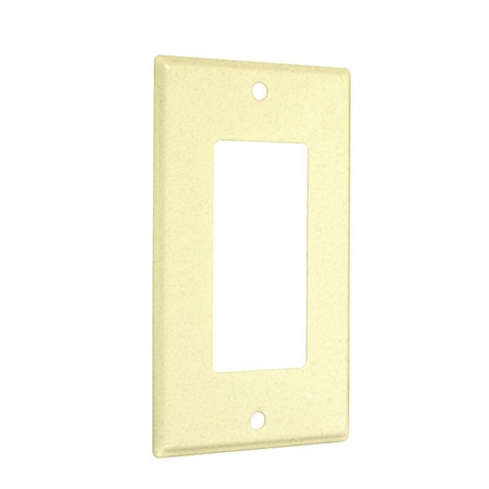 Decorator Standard Wall Plates, Number of Gangs: 1 Metal, Textured Finish, Ivory MPN:WTI-R