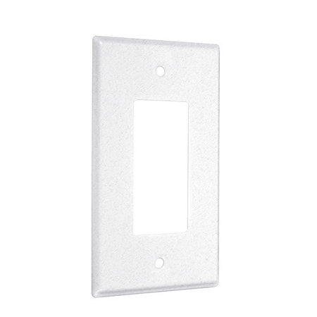 Decorator Standard Wall Plates, Number of Gangs: 1 Metal, Textured Finish, White MPN:WTW-R