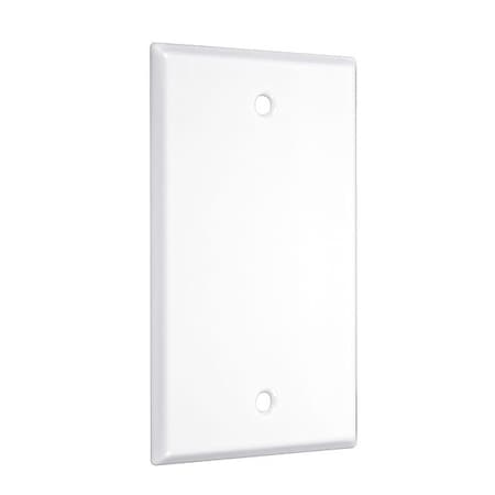 Blank Standard Wall Plates, Number of Gangs: 1 Metal, Smooth Finish, White MPN:WW-B