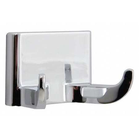 Bathroom Hook, 2 Hook, 1-1/2In D, Chrome MPN:01-9402