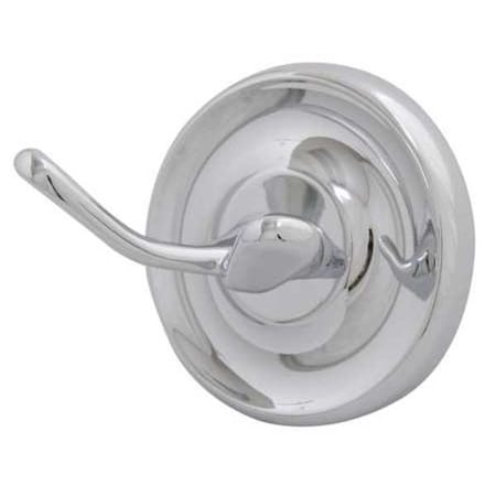 Bathroom Hook, 2 Hook, 2-1/2In D, Chrome MPN:04-7902