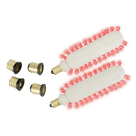 Red LED, Exit Retro 2 Lamp, 4 Base Adap MPN:20715
