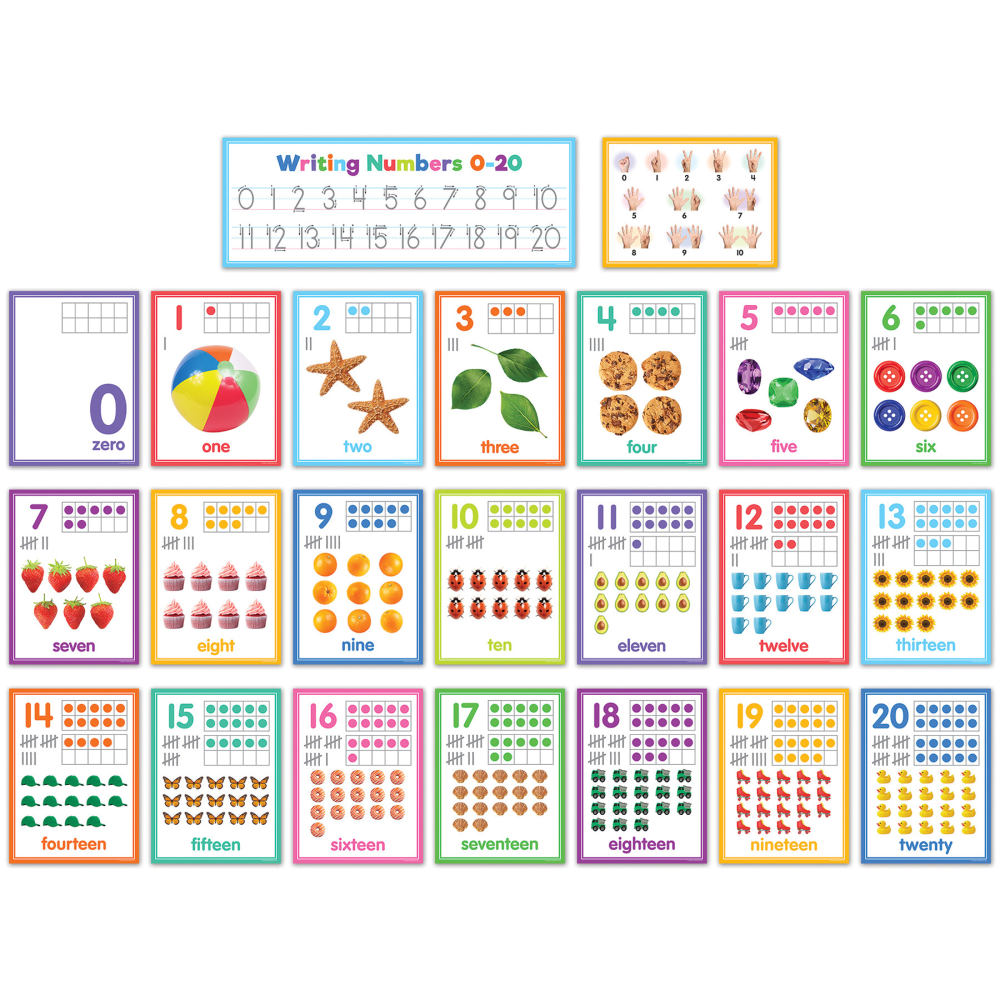 Teacher Created Resources Colorful Numbers 0-20 Bulletin Board Set, Multicolor MPN:TCR6589