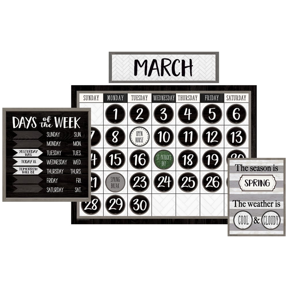 Teacher Created Resources Modern Farmhouse 83-Piece Calendar Bulletin Board Set MPN:TCR8504