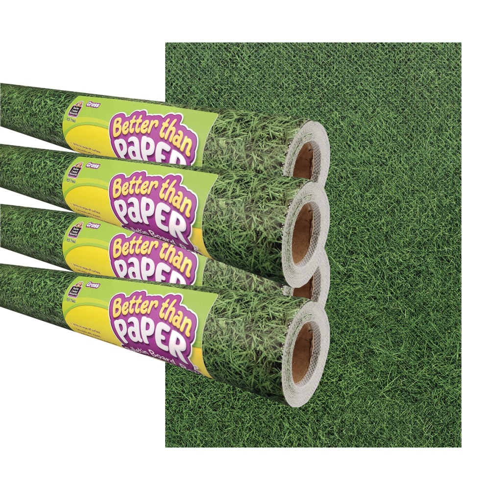 Teacher Created Resources Better Than Paper Bulletin Board Paper Rolls, 4ft x 12ft, Grass, Pack Of 4 Rolls MPN:TCR32434