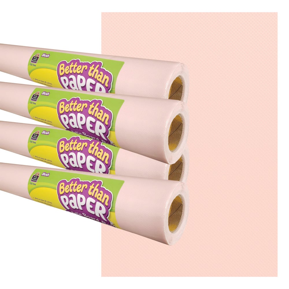 Teacher Created Resources Better Than Paper Bulletin Board Paper Rolls, 4ft x 12ft, Blush, Pack Of 4 Rolls MPN:TCR32444