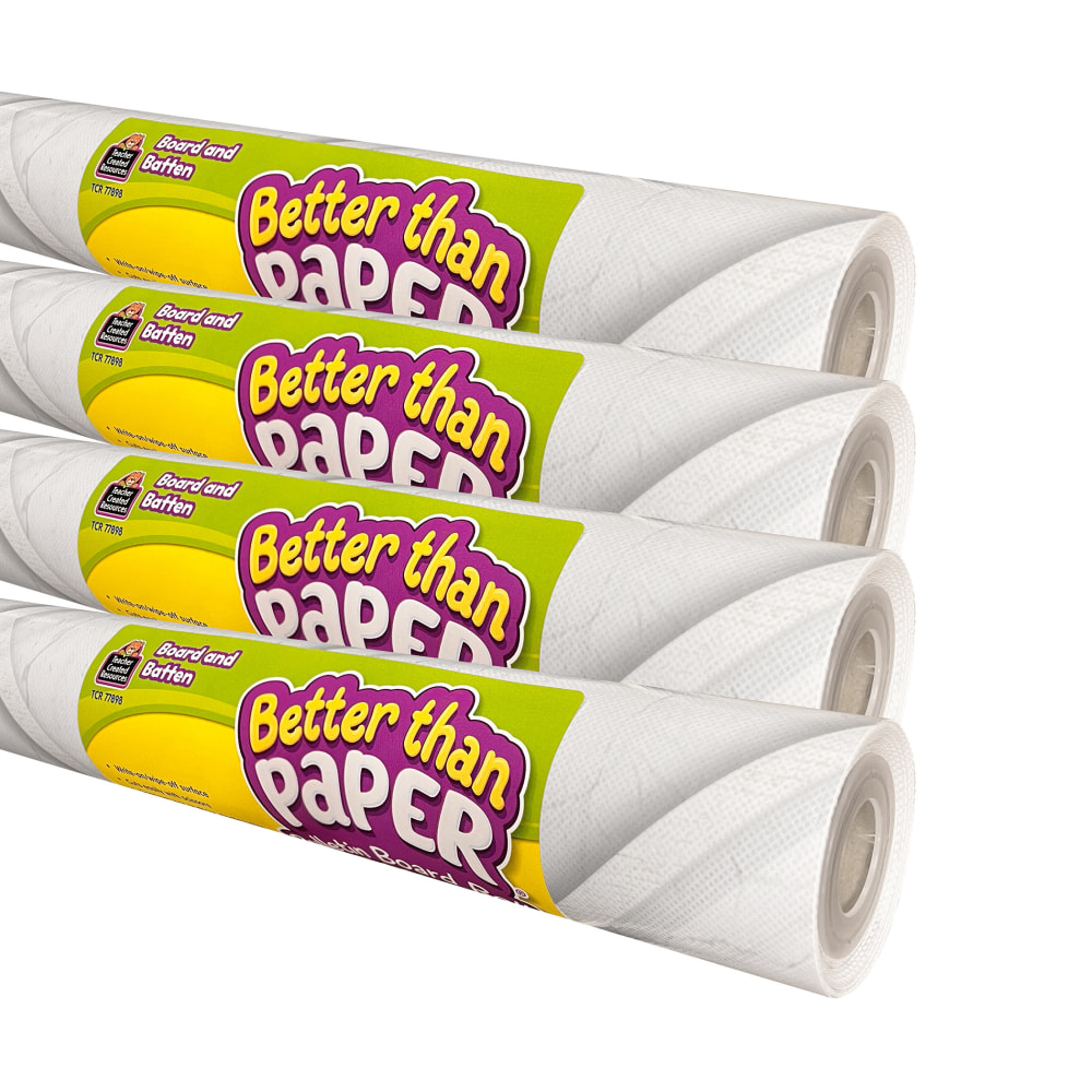 Teacher Created Resources Better Than Paper Bulletin Board Rolls, Board And Batten, Pack Of 4 Rolls MPN:TCR32462