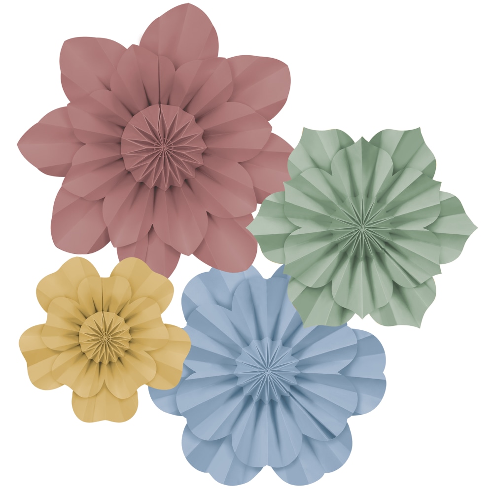 Teacher Created Resources Paper Flowers, Cottage Charm, Pack Of 4 Flowers MPN:TCR8353