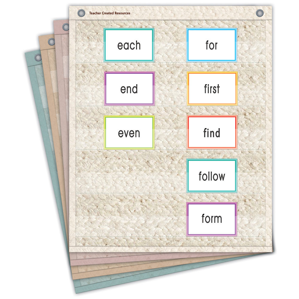 Teacher Created Resources Woven Magnetic Mini Pocket Charts, 14in x 17in, Set Of 4 MPN:TCR20108