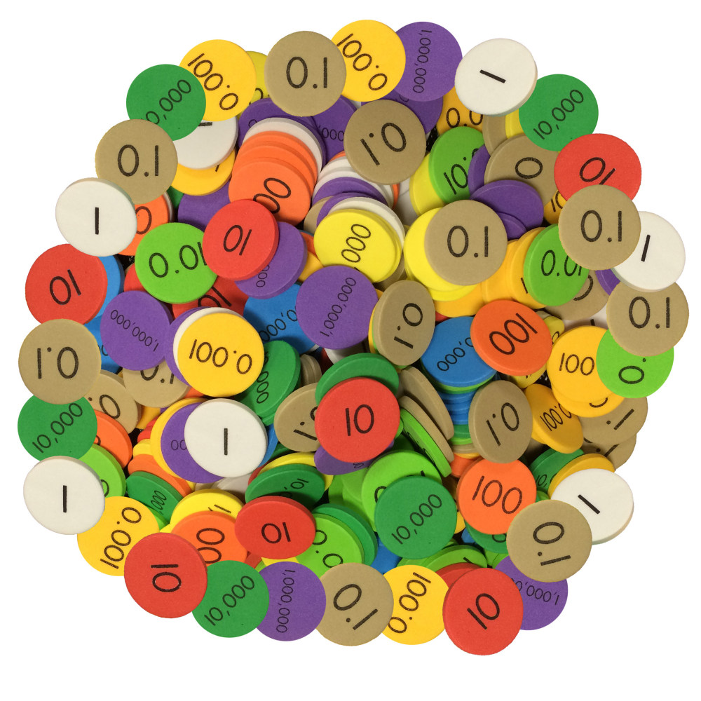 Sensational Math 10-Value Decimals to Whole Numbers Place Value Disc, Pack Of 3000 MPN:ELP626660