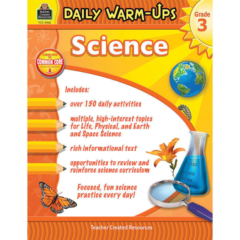 Teacher Created Resources Daily Warm-Ups Science Book, Grade 3 MPN:TCR3968
