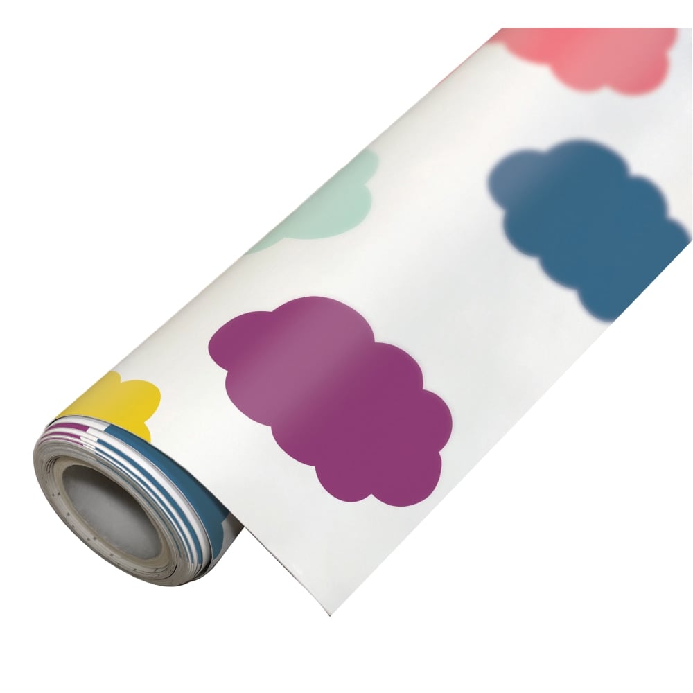 Teacher Created Resources Peel And Stick Decorative Paper Roll, 17-1/2in x 10', Oh Happy Day Clouds MPN:TCR70007