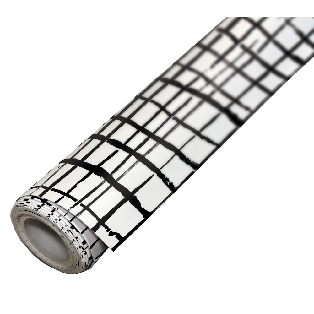 Teacher Created Resources Peel And Stick Decorative Paper Roll, 17-1/2in x 10 ft, Black Grid MPN:TCR70009