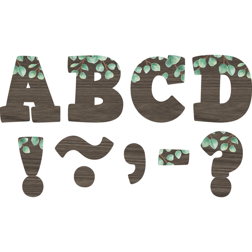 Teacher Created Resources 3in Magnetic Letters, Eucalyptus Bold Block, Pack Of 55 Letters MPN:TCR77485