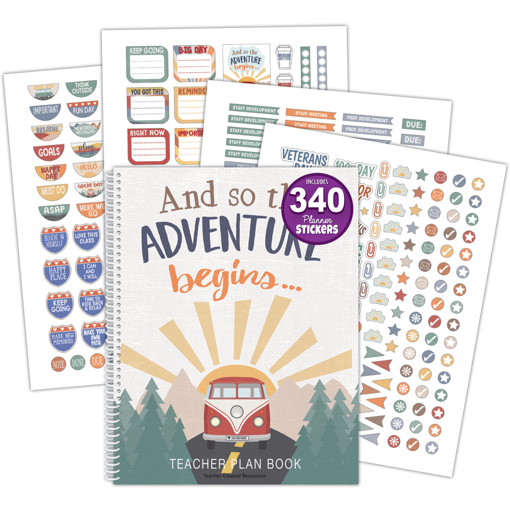 Teacher Created Resources Teacher Plan Book, Moving Mountains Road Trip MPN:TCR8448