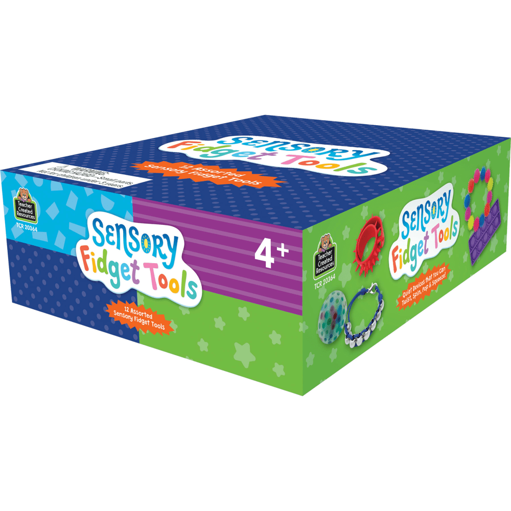 Teacher Created Resources Sensory Fidget Tools, Assorted Colors, Grades 3 To 12, Set Of 12 Tools MPN:TCR20364