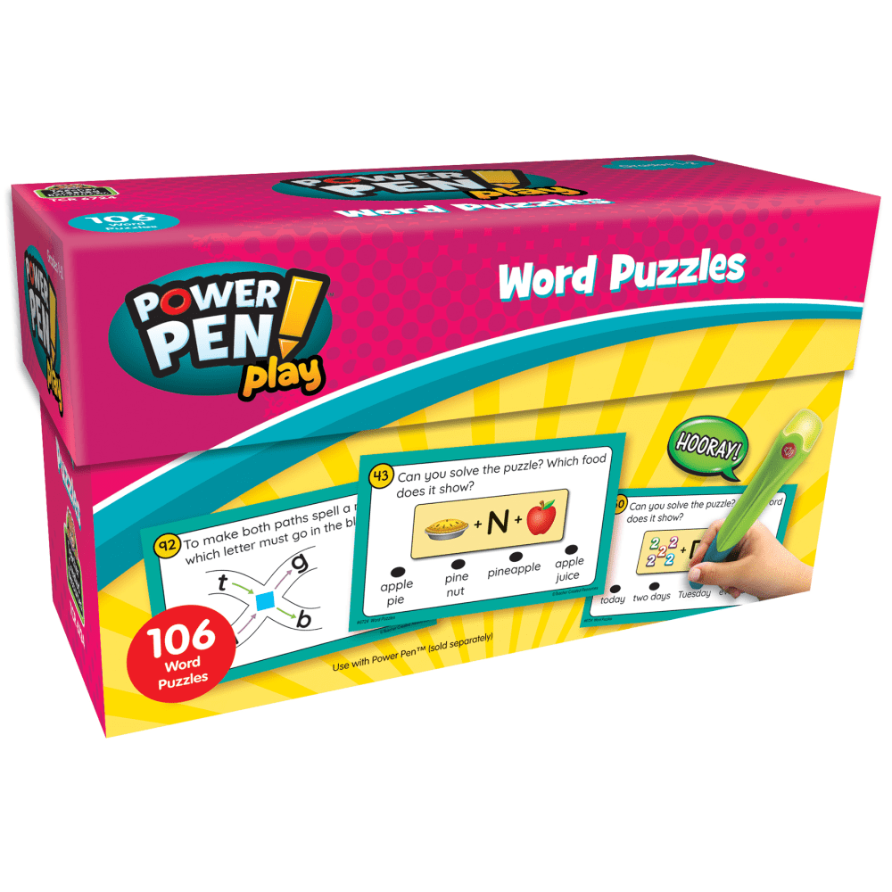 Teacher Created Resources Power Pen Play Cards, Word Puzzles, Set Of 53 Cards, Grades 1 To 2 MPN:TCR6724