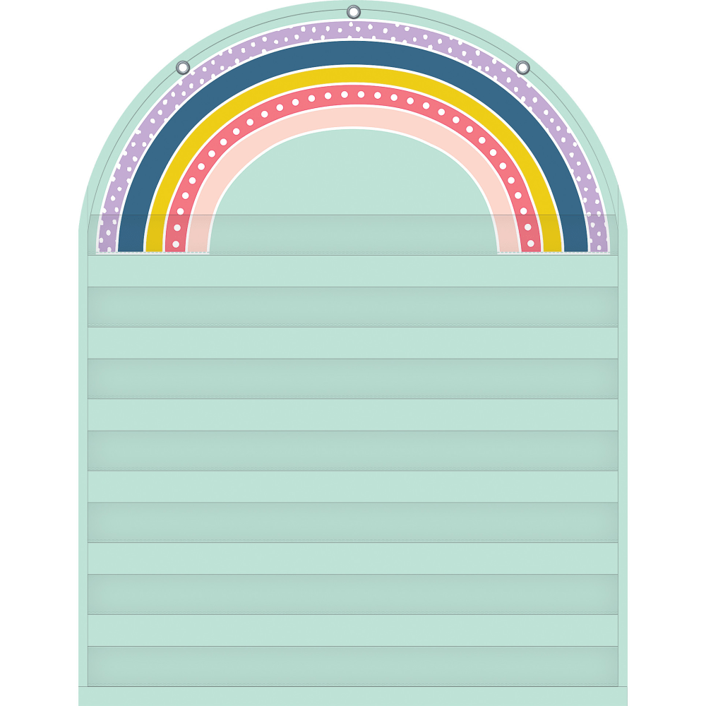 Teacher Created Resources 7 Pocket Chart, Oh Happy Day Rainbow MPN:TCR20100