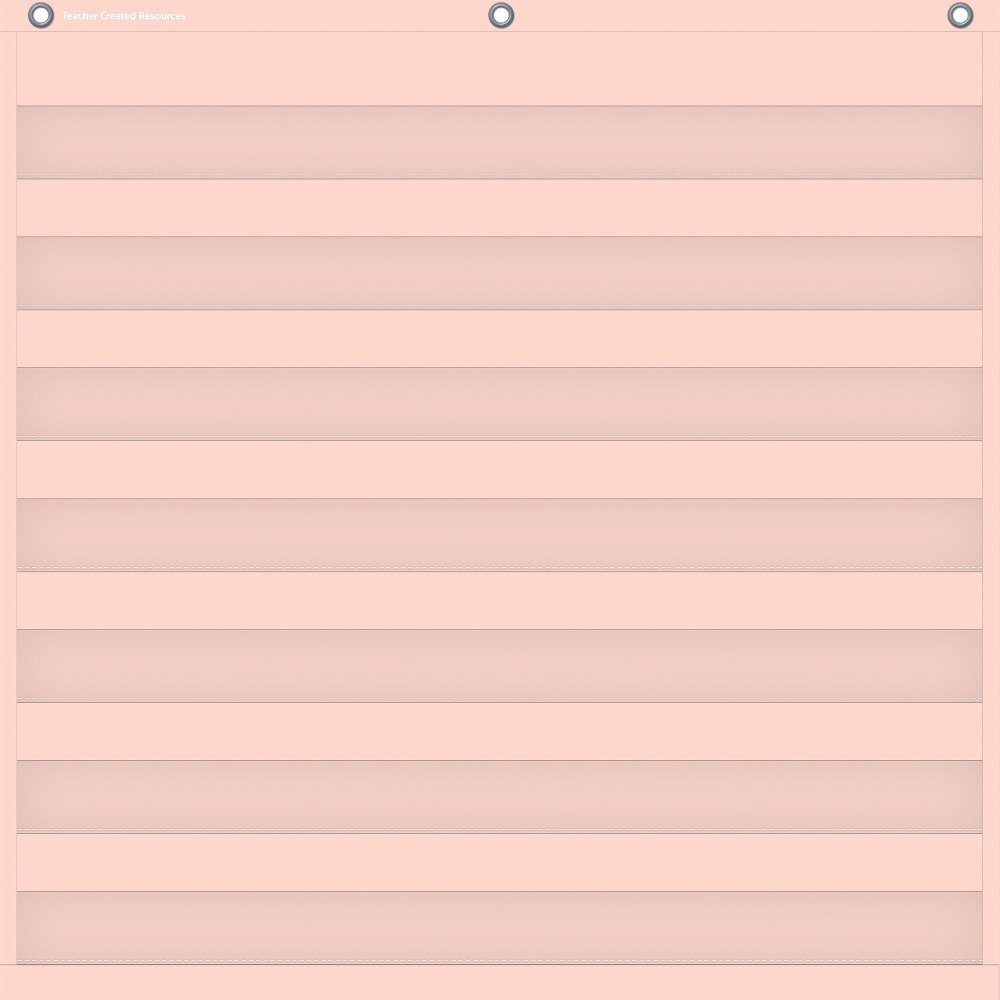 Teacher Created Resources 7 Pocket Chart, 28in x 28in, Blush MPN:TCR20102
