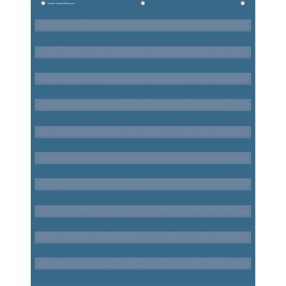 Teacher Created Resources 10 Pocket Chart, 34in x 44in, Slate Blue MPN:TCR20104