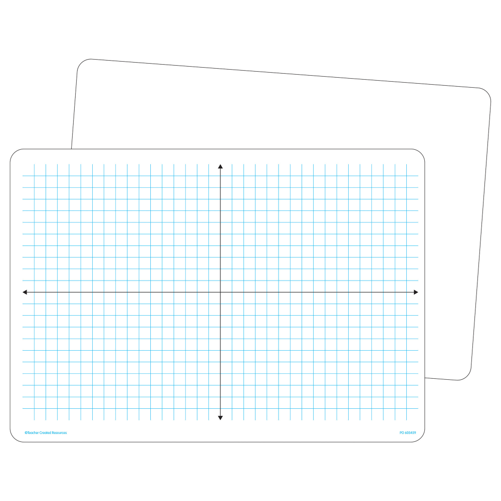 Teacher Created Resources Double-Sided Coordinate Plane Dry Erase Boards, Pack Of 10 MPN:TCR77075