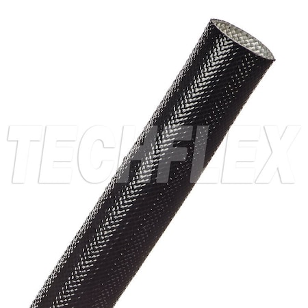 Braided Cable Sleeve, 3/4 in Inside Dia., 50 ft, Acrylic Fiberglass, Black MPN:AGA0.75BK
