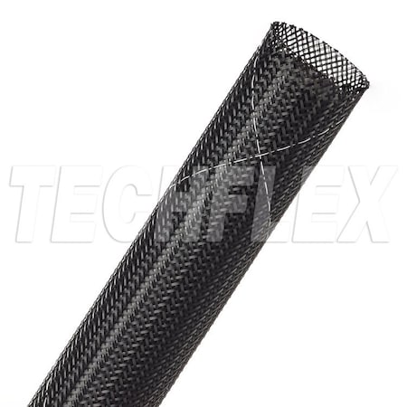 Braided Cable Sleeve, 1 in Inside Dia., 1-3/16 in Max Bundle Dia., 50 ft, Black; White MPN:CCF1.00TB
