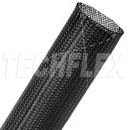 Braided Cable Sleeve, 1-1/2 in Inside Dia., 2 in Max Bundle Dia., 50 ft, Black; White MPN:CCF1.50TB