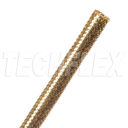 Braided Cable Sleeve, 5/16 in Inside Dia., 1/2 in Max Bundle Dia., 100 ft, Gold MPN:CXN0.31GL
