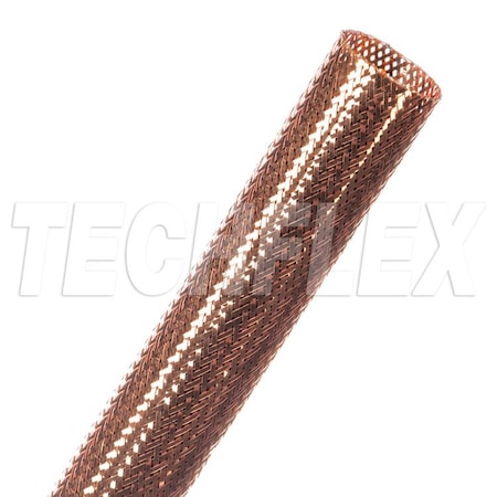 Braided Cable Sleeve, 3/4 in Inside Dia., 1-3/8 in Max Bundle Dia., 40 ft, Copper MPN:CXN0.75CP