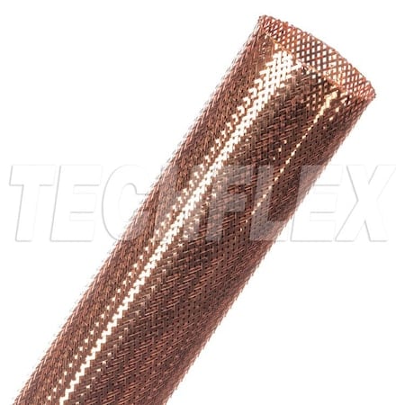 Braided Cable Sleeve, 1-1/4 in Inside Dia., 2 in Max Bundle Dia., 30 ft, Copper MPN:CXN1.25CP